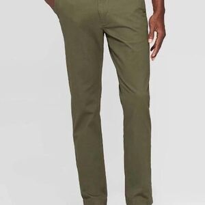 Goodfellow & Co Men's Every Wear Athletic Fit Chino Pants in army green, 36x30